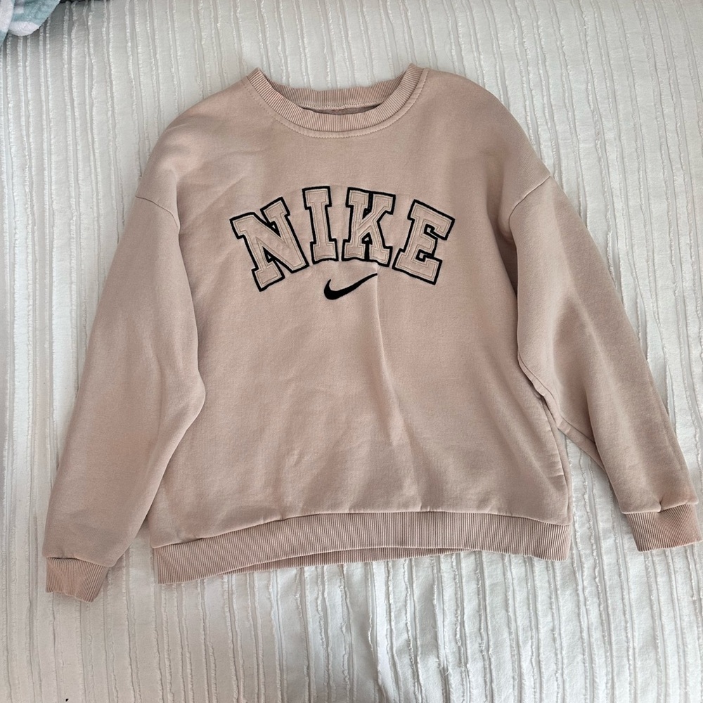Nike Women's Beige Crew Neck Sweater